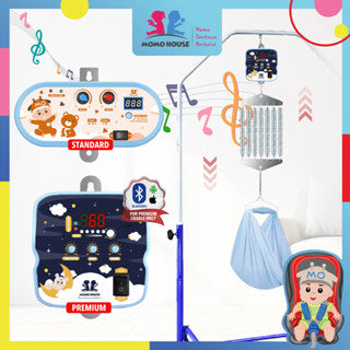 Momo House Electronic Baby Cradle Automatic Electric Baby Cradle Spring Buaian Bayi Elektrik Buai Baby