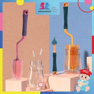 Silicone Milk Bottle Brush Set Botol Susu Berus Cuci Botol Cleaning Brush Nipple Straw Brush Pencuci Botol Susu