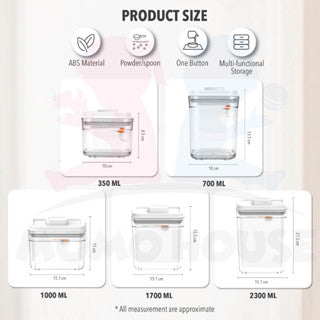 Airtight Container Bekas Susu Tepung Food Storage Container Kitchen Storage Box Bekas Kedap Udara Milk Powder Container