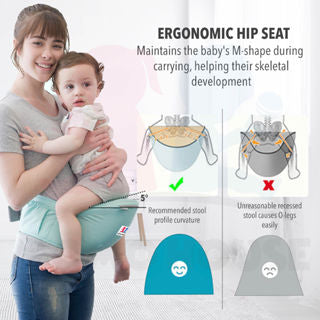 MOMO Baby Toddler Ergonomic Breathable Adjustable Carrier Hip Seat Dukung Bayi