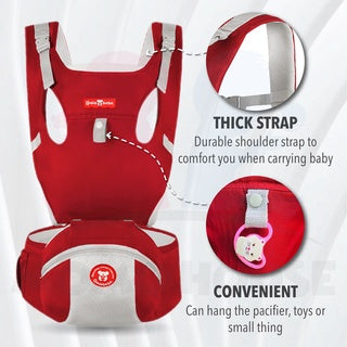 (New Design) Premium Ergonomic Breathable & Adjustable Baby Carrier With Hip Seat and Storage