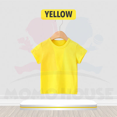 Kids T-shirt Kid s T Shirt Cotton Shirts Plain T Shirt Colour Tops Unisex Short Sleeve Tshirt Kosong Budak (MYB056)