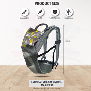 (New Design) Foldable Baby Toddler Kids Ergonomic Breathable Adjustable Carrier with Hood Dukung Bayi