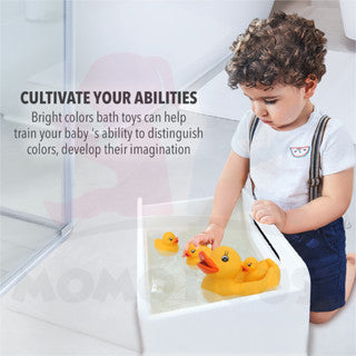 Baby Bath Duckie Family Bath Tub Toys Rubber Squeaky Float Duck