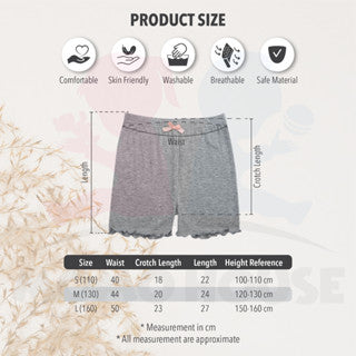 Kids Safety Pants Short Inner Pants Kids Underpants Safety Panties Seluar Dalam Budak Perempuan Girl Boxer Panties