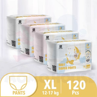 Momo House Baby Diaper Pants -  M34 / L32 / XL30 / XXL28 (4 Packs)