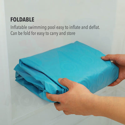 (L)305x(W)183x(H)60cm - Inflatable 3 Ring Swimming Pool Kolam Mandi Kolam Renang