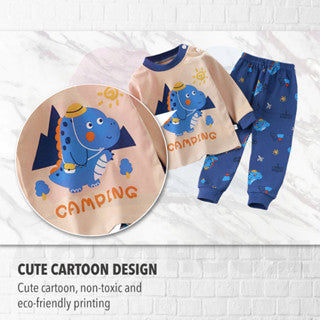 Kids Pyjamas Sleepsuit Baby Clothes Kids Sleepwear Baju Tidur Lengan Panjang Budak Pajamas Long Sleeve Pyjamas Kids Set