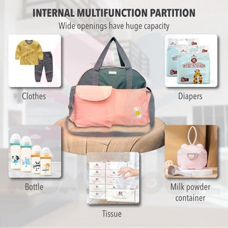 4 in 1 Mummy Diaper Bag Tote Bag Baby Diaper Bag Waterproof & Dustproof Multifunction Maternity Travel Bag