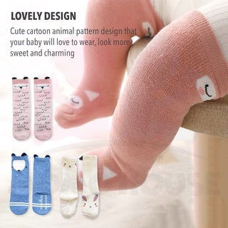 Newborn Cotton Baby Knee High Socks Kids Infant Toddler Cartoon Anti Mosquito Stockings Soft Cotton Socks (HSOCK02)