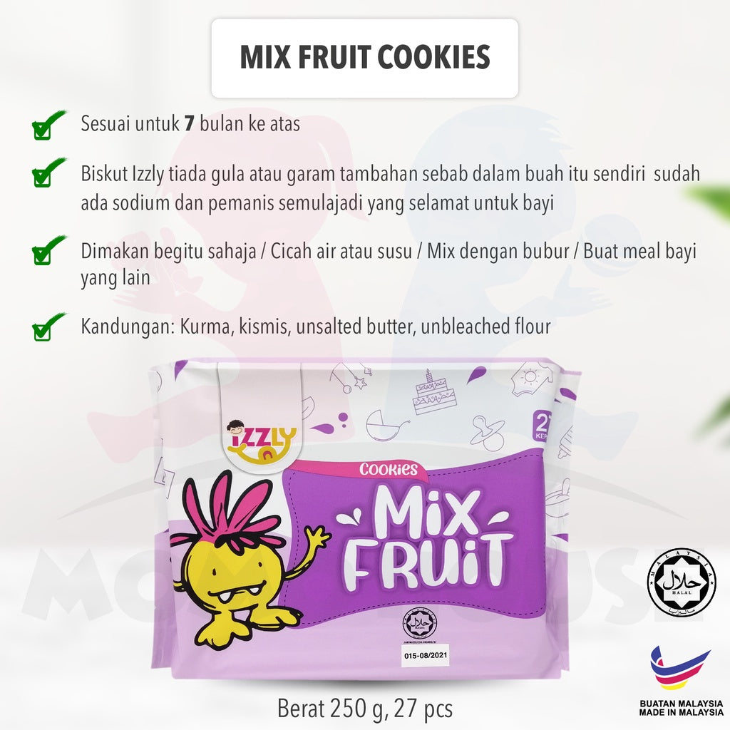 BABY FOOD IZZLY Makanan Bayi 6 Bulan ke atas Berkhasiat High Protein Bubur Porridge Seasoning Perasa Puree Cookies Mee