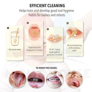 Berus Gigi Baby 3 in 1 Silicone Baby Toothbrush Tongue Cleaner Baby Soft Toothbrush Infants Pembersih Lidah Baby Tooth B