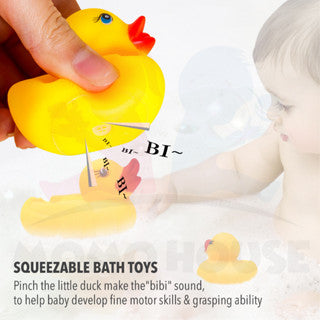 Baby Bath Duckie Family Bath Tub Toys Rubber Squeaky Float Duck