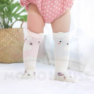 Newborn Cotton Baby Knee High Socks Kids Infant Toddler Cartoon Anti Mosquito Stockings Soft Cotton Socks (HSOCK02)