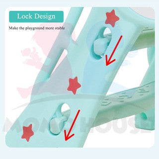 Kids Slide Playground Home Toy Long Slider Basketball Hoop Kids Toys Permainan Papan Gelongsor