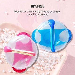 Baby Feeding Bowl with Spoon Temperature Detection Baby Food Baby Feeding Bowl Bekas Makan Bayi