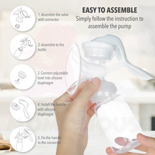 Manual Breast Pump Real Bubee Breast Milk Pump Susu Breastpump with Bottle Collector Nipple Suction Pump