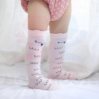 Newborn Cotton Baby Knee High Socks Kids Infant Toddler Cartoon Anti Mosquito Stockings Soft Cotton Socks (HSOCK02)