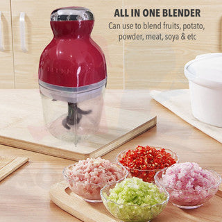 Capsule Cutter Spin Chopper Blender Mini Electric Meat Grinder Mixer Mincer Masher Shredder Juicer Pengisar Pengadun