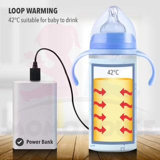 Baby Portable USB Milk Bottle Warmer Heater Storage Baby Nursing Heater Travel Insulation Thermostat