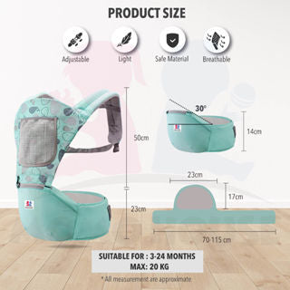 MOMO Baby Toddler Ergonomic Breathable Adjustable Carrier Hip Seat Dukung Bayi