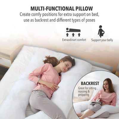 (New Design) U Shape Maternity Pillow Pregnant Side Bedding Full Cotton Pregnancy Pillow Nursing Pillow