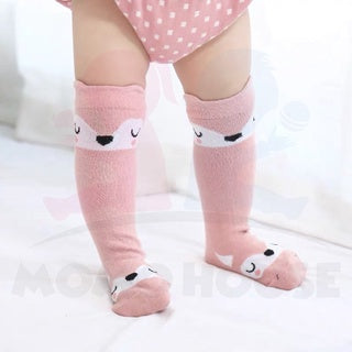 Newborn Cotton Baby Knee High Socks Kids Infant Toddler Cartoon Anti Mosquito Stockings Soft Cotton Socks (HSOCK02)