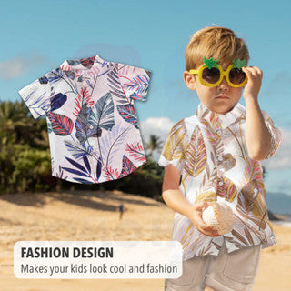 Summer Boys Set Kids Wear Hawaiian Shirt Kids Baju Hawaii Budak Lelaki Baju Budak Set Kids Suit Baby Boy Short Sleeve