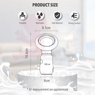 (New Design) Manual Silicone BPA Free Breast Pump Milk Collector (2 Pcs) (100ml) Pam Susu