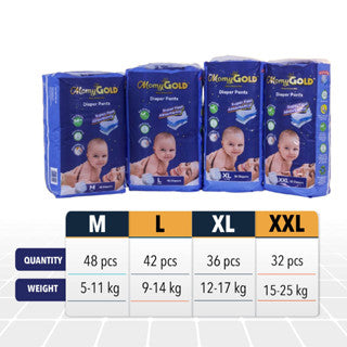 MOMY GOLD Diapers Pants M Lampin Baby Diapers Pants L Lampin Bayi Diapers Pants XL Diapers Pants XXL