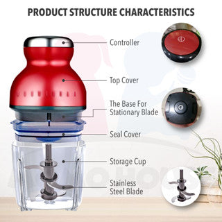 Capsule Cutter Spin Chopper Blender Mini Electric Meat Grinder Mixer Mincer Masher Shredder Juicer Pengisar Pengadun