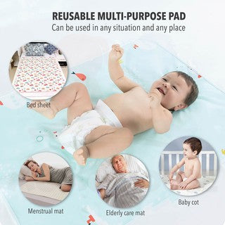 Premium Washable Changing Mat Waterproof Mattress Bedsheet Pelapik Kalis Air Pad Telap