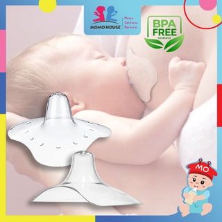 [2 pcs] Natural Fit Silicone Nipple Shield Breastfeeding