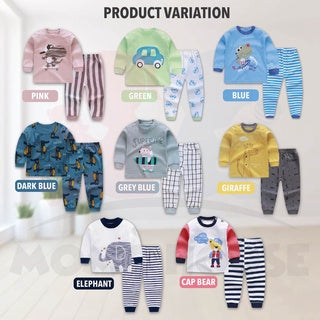 Newborn Pyjamas Baby Sleepsuit Long Sleeve Set Baju Tidur (BM003)