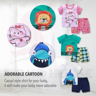 Newborn Baby T Shirt Short Sleeve Set (BM029)