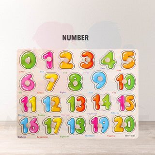 ðŸ”¥Hot itemðŸ”¥Wooden Educational Hand Grip Jigsaw Puzzle Kids & Baby Early Learning Knob Puzzle Toys