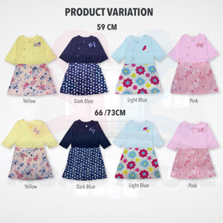 Gaun Newborn Baby Girl Dress Gaun Kanak-kanak Girl Baby Romper Dress Baju Raya Baby Girl Dresses Cotton Murah