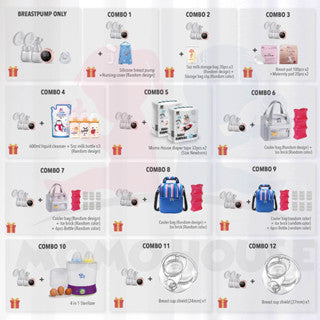 MOMO HOUSE LED Rechargeable Breast Pump Double Electric Breast Pump Pam Susu USB Led Screen Breast Pump Electric