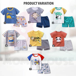 Newborn Baby T shirt Short Sleeve Set Baby Kids Clothing (BM004)