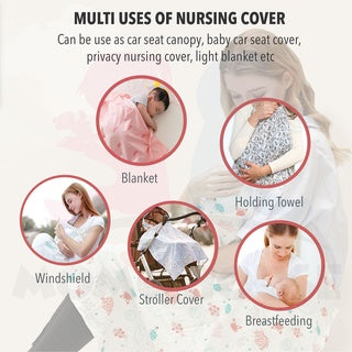 Breastfeeding Nursing Cover Cotton Apron Shawl Cloth Blanket