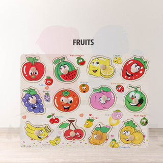 ðŸ”¥Hot itemðŸ”¥Wooden Educational Hand Grip Jigsaw Puzzle Kids & Baby Early Learning Knob Puzzle Toys