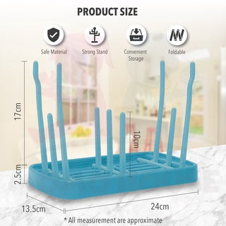 Baby Bottle Drying Rack Feeding Bottle Storage Cleaning Holder Nipple Dryer Foldable Drying Rack