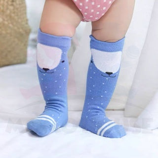 Newborn Cotton Baby Knee High Socks Kids Infant Toddler Cartoon Anti Mosquito Stockings Soft Cotton Socks (HSOCK02)