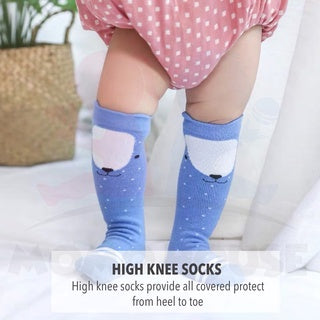 Newborn Cotton Baby Knee High Socks Kids Infant Toddler Cartoon Anti Mosquito Stockings Soft Cotton Socks (HSOCK02)