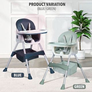 Multifunction Baby Chair Feeding Safety Baby Chair Adjustable Foldable Portable Dining High Chair Baby with Storage Bag