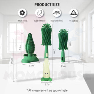 Bottle Cleaning Brush Bottle Brush Set Pencuci Botol Susu Berus Soft Silicone Straw Brush Silicone Bottle Brush Cleaning