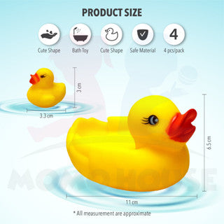 Baby Bath Duckie Family Bath Tub Toys Rubber Squeaky Float Duck