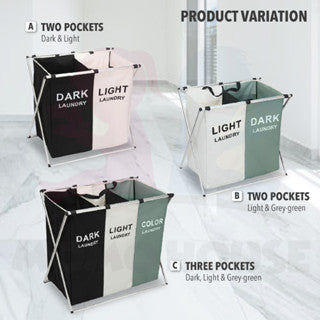 Foldable Laundry Basket Bag Laundry Besar Dirty Laundry Basket Large Cloth Basket Baju Kotor Dobi Bakul Pakaian Kotor洗衣篮