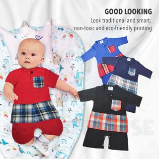 Baby Baju Raya Baby Boy Baju Melayu Newborn Romper Baju Melayu Rompers Baby Boys Kurta Baby Baju Melayu Kanak Kanak