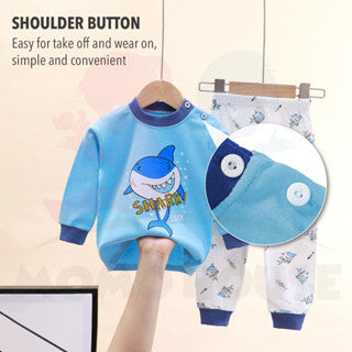 Kids Pyjamas Sleepsuit Baby Clothes Kids Sleepwear Baju Tidur Lengan Panjang Budak Pajamas Long Sleeve Pyjamas Kids Set